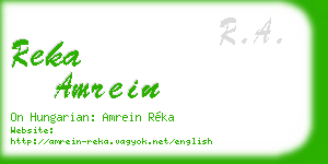 reka amrein business card